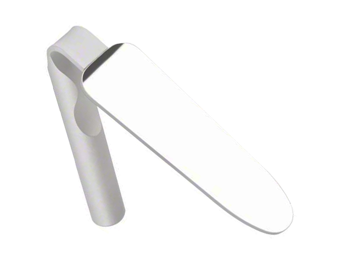 Front Surface Rhodium Mirror Lateral Angled Handle 42x128mm