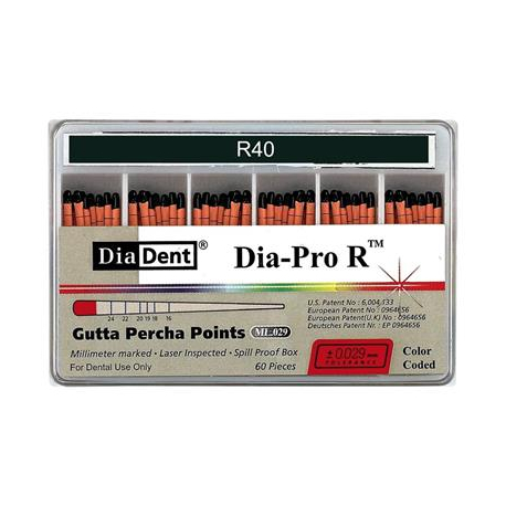 Dia-Pro R Gutta Percha Points R40 60pcs