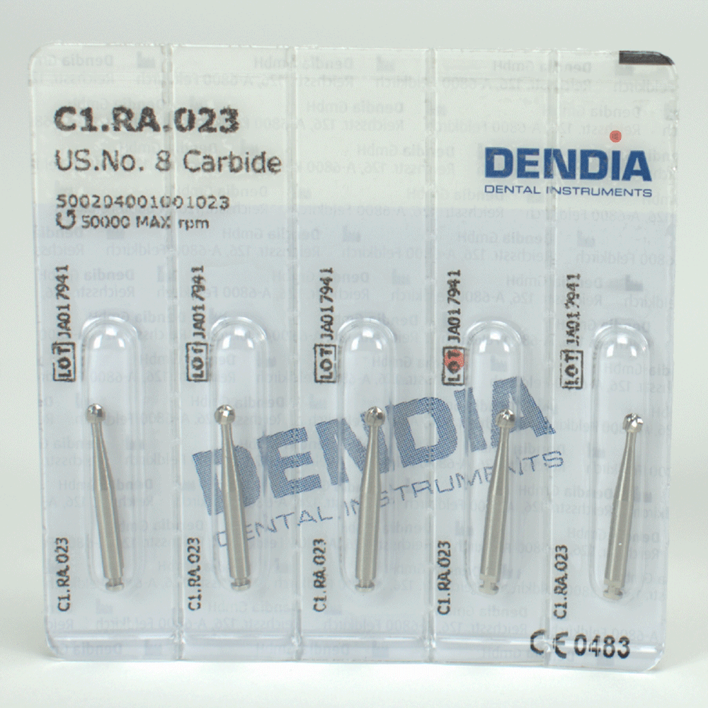 Lab Carbide Bur Round C1 RA 2.3mm 5pcs