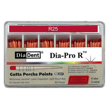 Dia-Pro R Gutta-Percha Points R25 60pcs