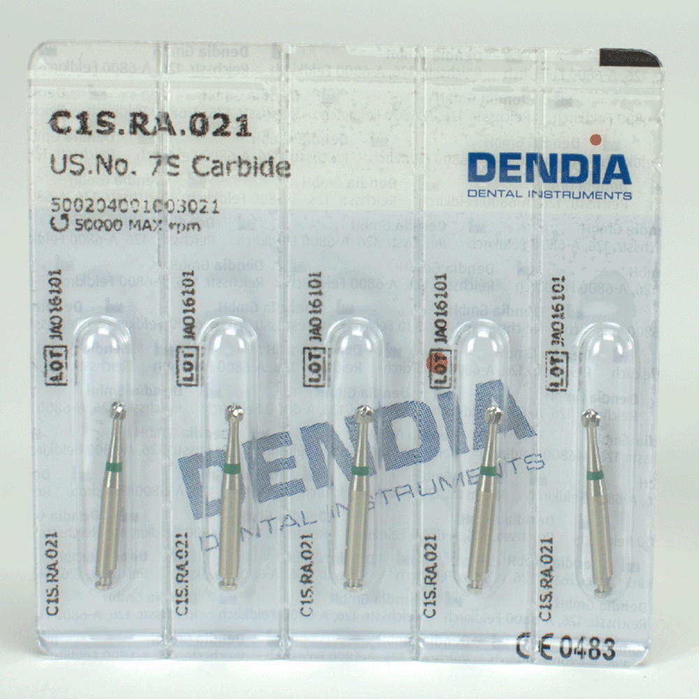 Carbide Bur C1S RA.021 RA 2.1mm 5pcs